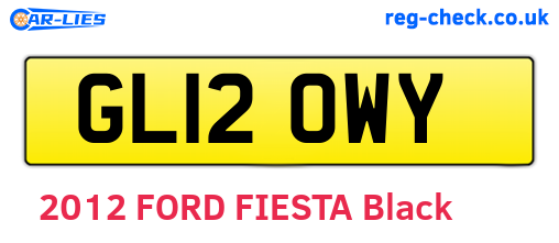 GL12OWY are the vehicle registration plates.
