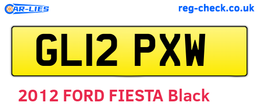 GL12PXW are the vehicle registration plates.