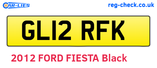 GL12RFK are the vehicle registration plates.