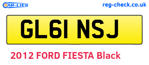 GL61NSJ are the vehicle registration plates.