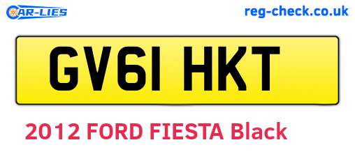 GV61HKT are the vehicle registration plates.