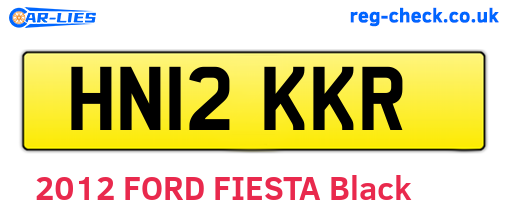 HN12KKR are the vehicle registration plates.