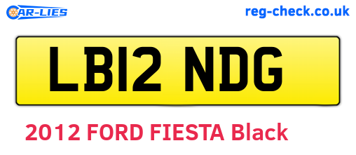 LB12NDG are the vehicle registration plates.