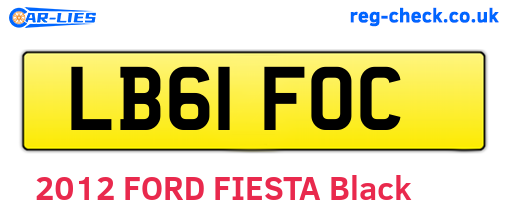 LB61FOC are the vehicle registration plates.