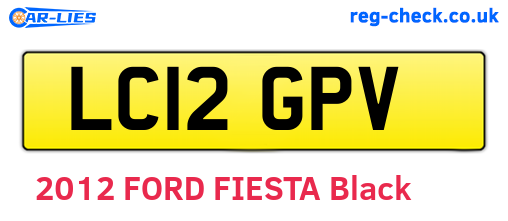 LC12GPV are the vehicle registration plates.
