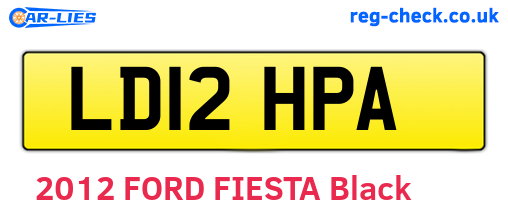 LD12HPA are the vehicle registration plates.