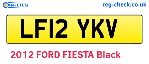 LF12YKV are the vehicle registration plates.