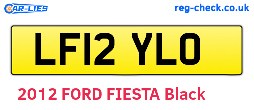 LF12YLO are the vehicle registration plates.