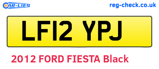 LF12YPJ are the vehicle registration plates.