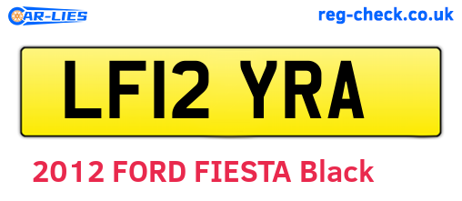 LF12YRA are the vehicle registration plates.