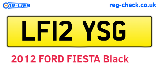 LF12YSG are the vehicle registration plates.