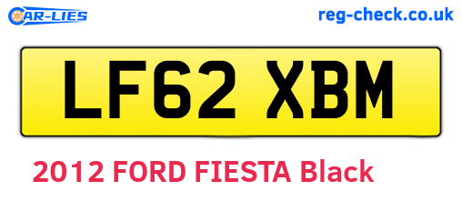 LF62XBM are the vehicle registration plates.