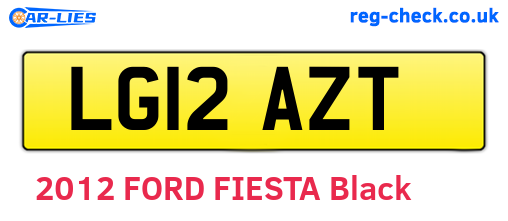 LG12AZT are the vehicle registration plates.