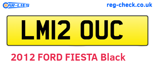 LM12OUC are the vehicle registration plates.