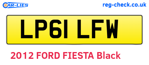 LP61LFW are the vehicle registration plates.