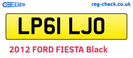 LP61LJO are the vehicle registration plates.