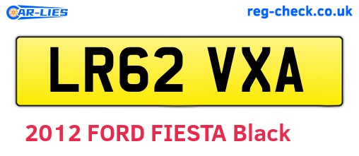 LR62VXA are the vehicle registration plates.