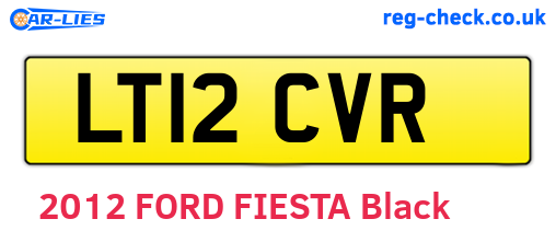 LT12CVR are the vehicle registration plates.
