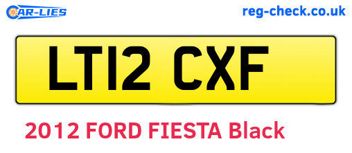 LT12CXF are the vehicle registration plates.