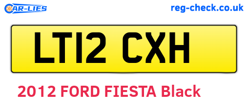 LT12CXH are the vehicle registration plates.