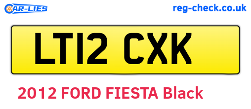LT12CXK are the vehicle registration plates.