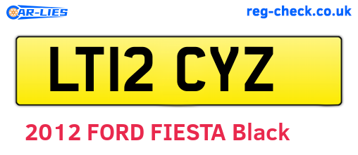 LT12CYZ are the vehicle registration plates.