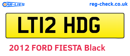 LT12HDG are the vehicle registration plates.