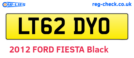 LT62DYO are the vehicle registration plates.