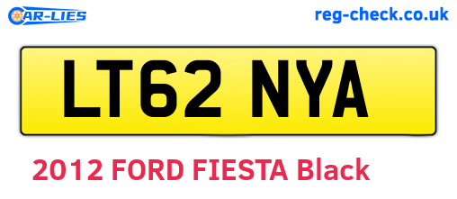 LT62NYA are the vehicle registration plates.