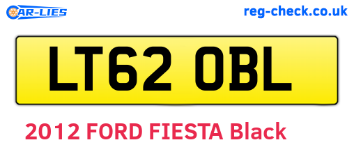 LT62OBL are the vehicle registration plates.