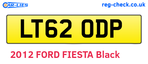 LT62ODP are the vehicle registration plates.