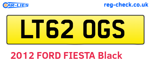 LT62OGS are the vehicle registration plates.