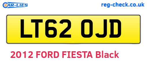 LT62OJD are the vehicle registration plates.