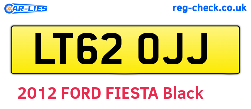 LT62OJJ are the vehicle registration plates.
