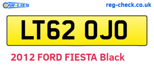 LT62OJO are the vehicle registration plates.