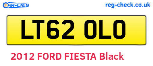 LT62OLO are the vehicle registration plates.