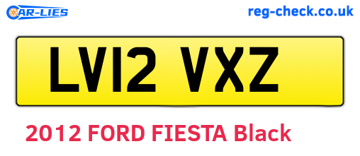 LV12VXZ are the vehicle registration plates.