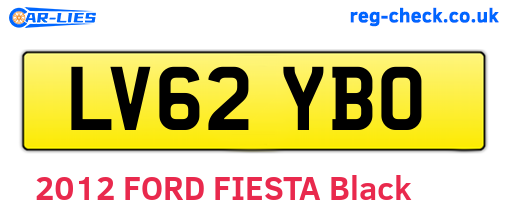 LV62YBO are the vehicle registration plates.