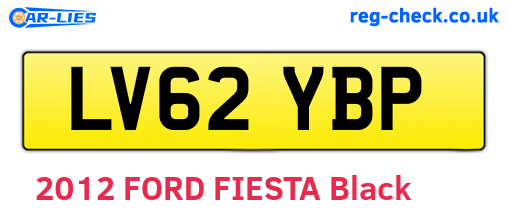 LV62YBP are the vehicle registration plates.