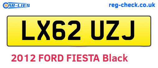 LX62UZJ are the vehicle registration plates.