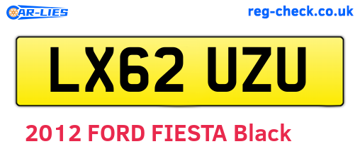 LX62UZU are the vehicle registration plates.