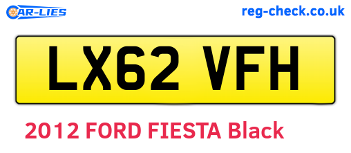 LX62VFH are the vehicle registration plates.
