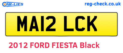 MA12LCK are the vehicle registration plates.