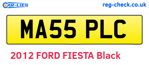 MA55PLC are the vehicle registration plates.