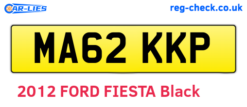 MA62KKP are the vehicle registration plates.