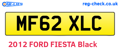 MF62XLC are the vehicle registration plates.