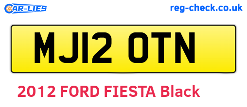 MJ12OTN are the vehicle registration plates.