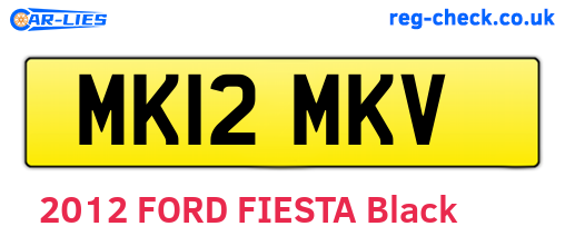 MK12MKV are the vehicle registration plates.