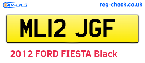 ML12JGF are the vehicle registration plates.