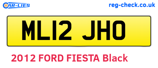 ML12JHO are the vehicle registration plates.